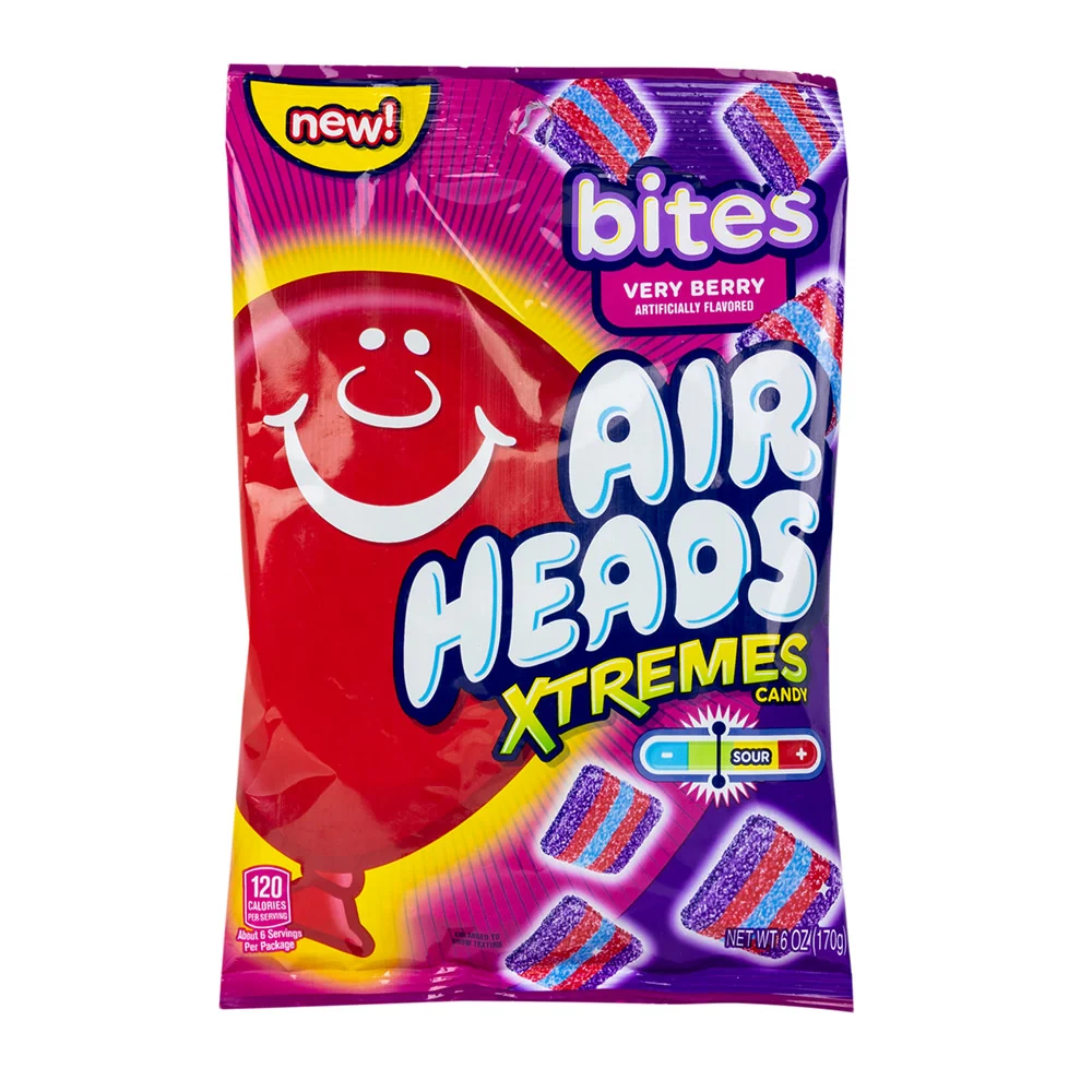 Airheads Xtremes Very Berry Bites Peg Bag - 12ct