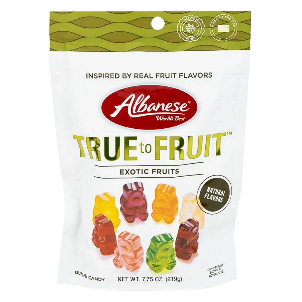 Albanese True to Fruit Exotic Fruits Gummies Pouches - 6ct