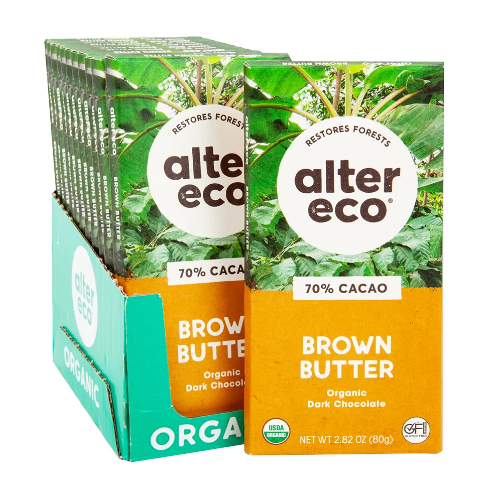 Alter Eco Brown Butter Chocolate Bars - 12ct