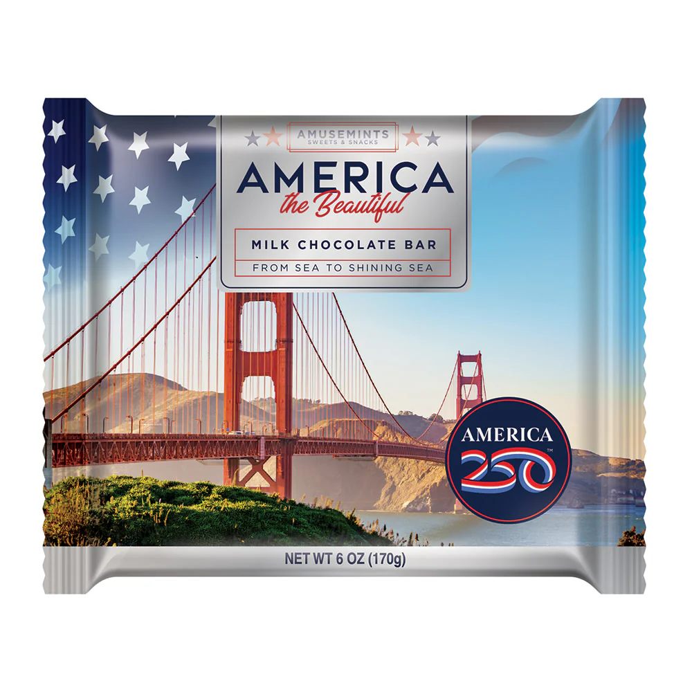 America 250 Milk Chocolate Bar 6oz - 12ct