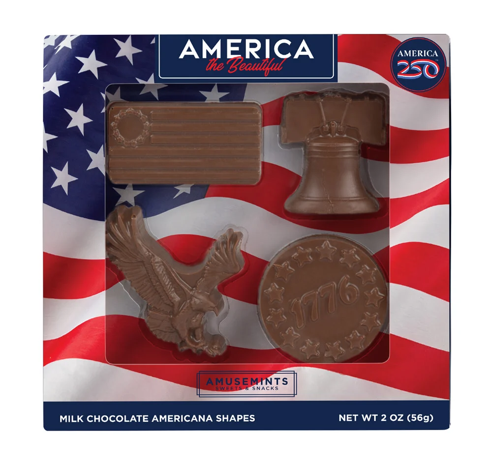America 250 Patriotic Milk Chocolate Minis - 12ct