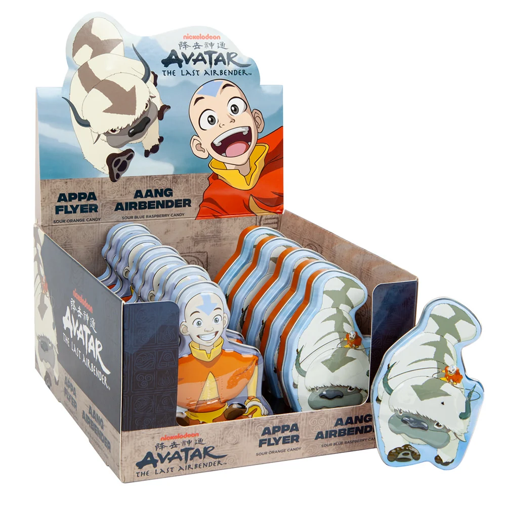 Avatar The Last Airbender Sour Orange Blue Raspberry Candy Tins - 12ct