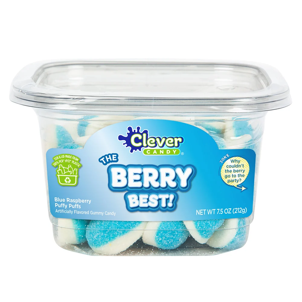The Berry Best Blue Raspberry Gummy Puffy Puffs Tubs - 12ct