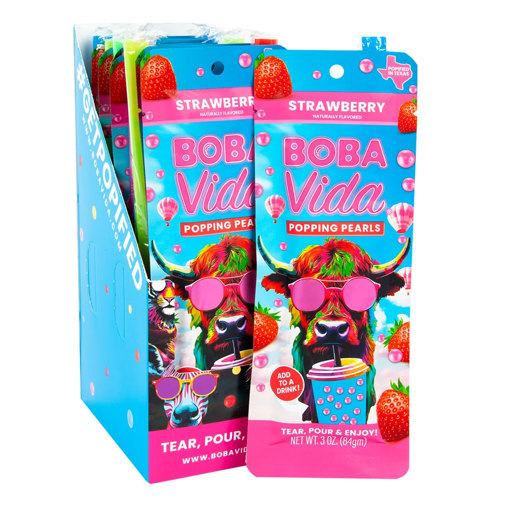 Bobavida Popping Boba Strawberry - 10ct