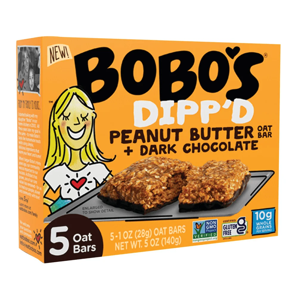 Bobo's Dipp'd Peanut Butter & Dark Chocolate Bars - 6ct