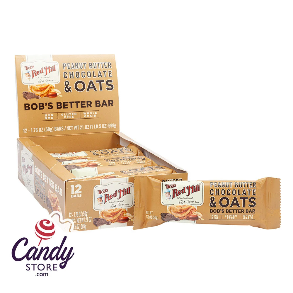 Bob's Red Mill Peanut Butter Chocolate & Oats 1.76oz Bar - 12ct