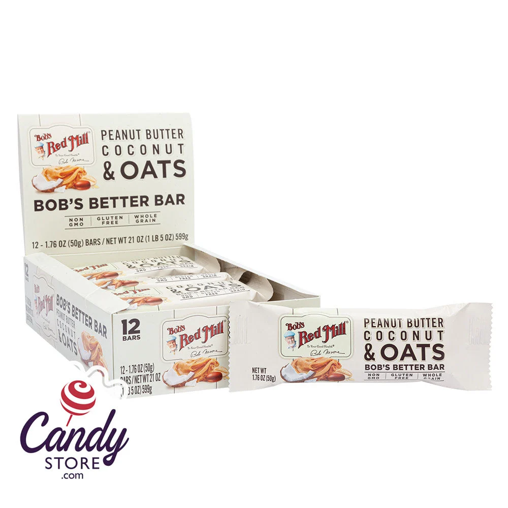 Bob's Red Mill Peanut Butter Coconut & Oats 1.76oz Bar - 12ct