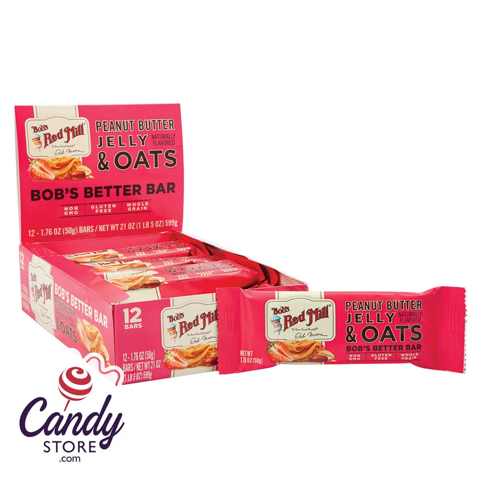 Bob's Red Mill Peanut Butter & Jelly & Oats 1.76oz Bar - 12ct