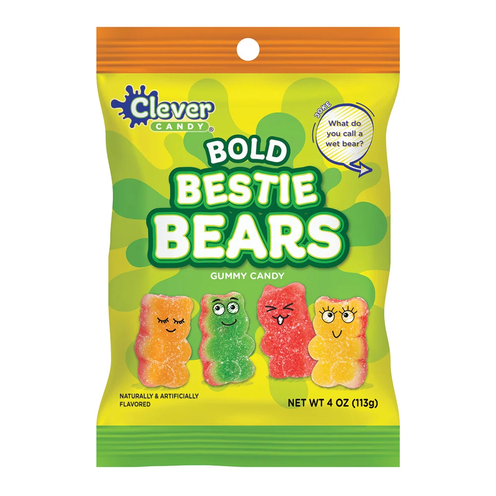Bold Bestie Bears Peg Bags - 12ct
