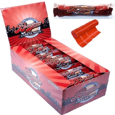 Broadway Licorice Rolls Strawsberry Red - 24ct - Image 2