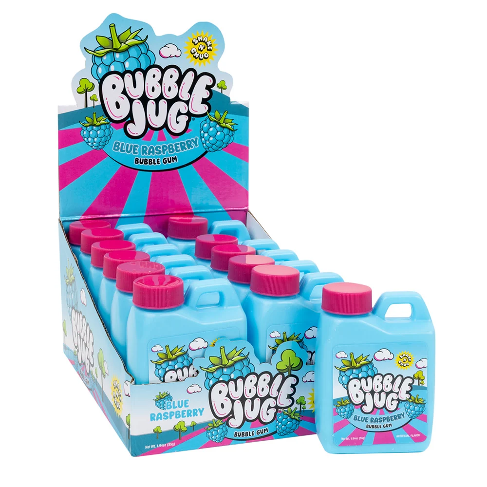 Bubble Jug Blue Raspberry Bubble Gum - 12ct