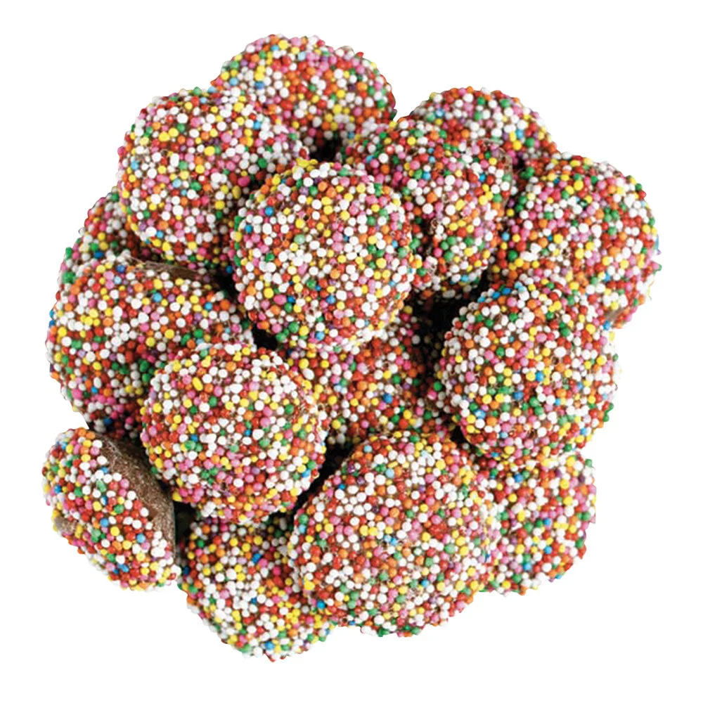 Bulk Chocolate Nonpareils w Seeds Rainbow & White - 10lb - Image 2