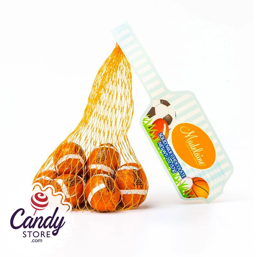 Chocolate Sports Balls Mesh Bags Madelaine - 24ct - Image 12