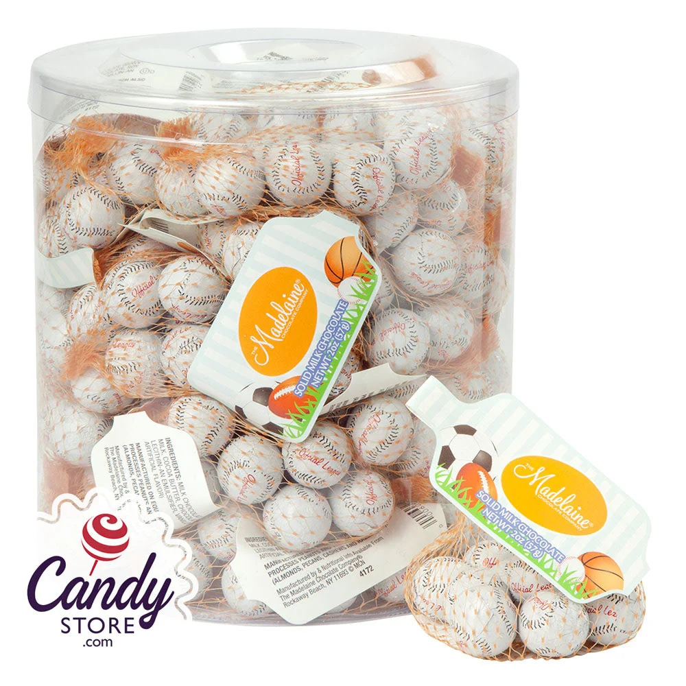 Chocolate Sports Balls Mesh Bags Madelaine - 24ct - Image 14