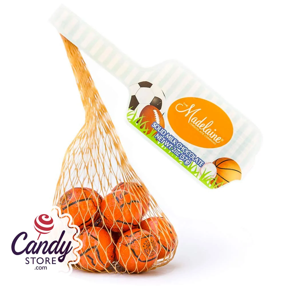 Chocolate Sports Balls Mesh Bags Madelaine - 24ct - Image 7
