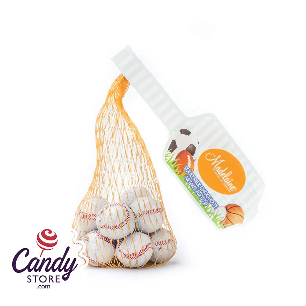 Chocolate Sports Balls Mesh Bags Madelaine - 24ct - Image 9