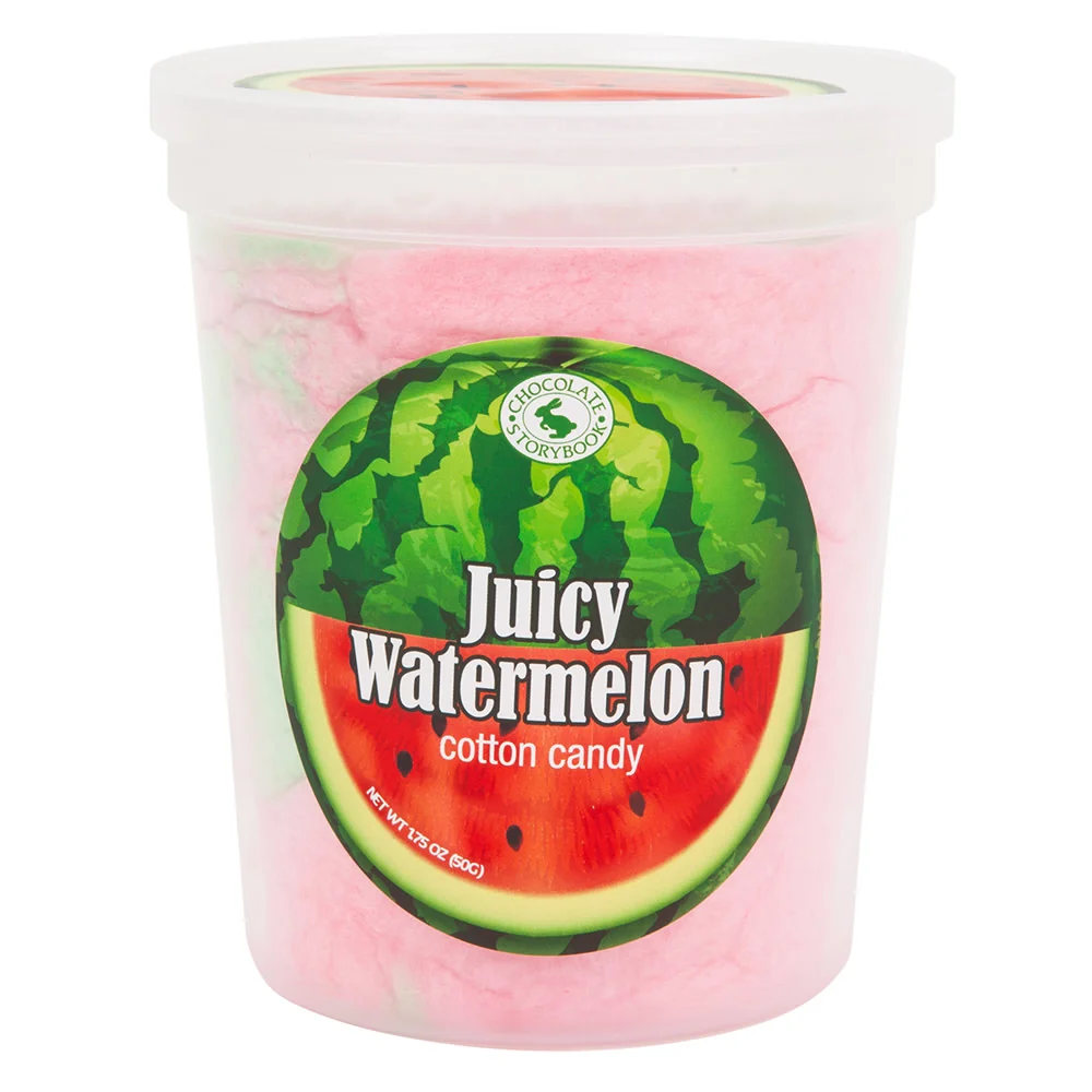 Chocolate Storybook Juicy Watermelon Cotton Candy Tubs - 12ct