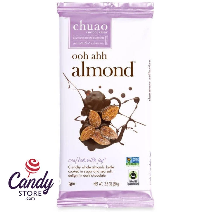Chuao Ooh Ahh! Almond Dark Chocolate Bars - 10ct - Image 3