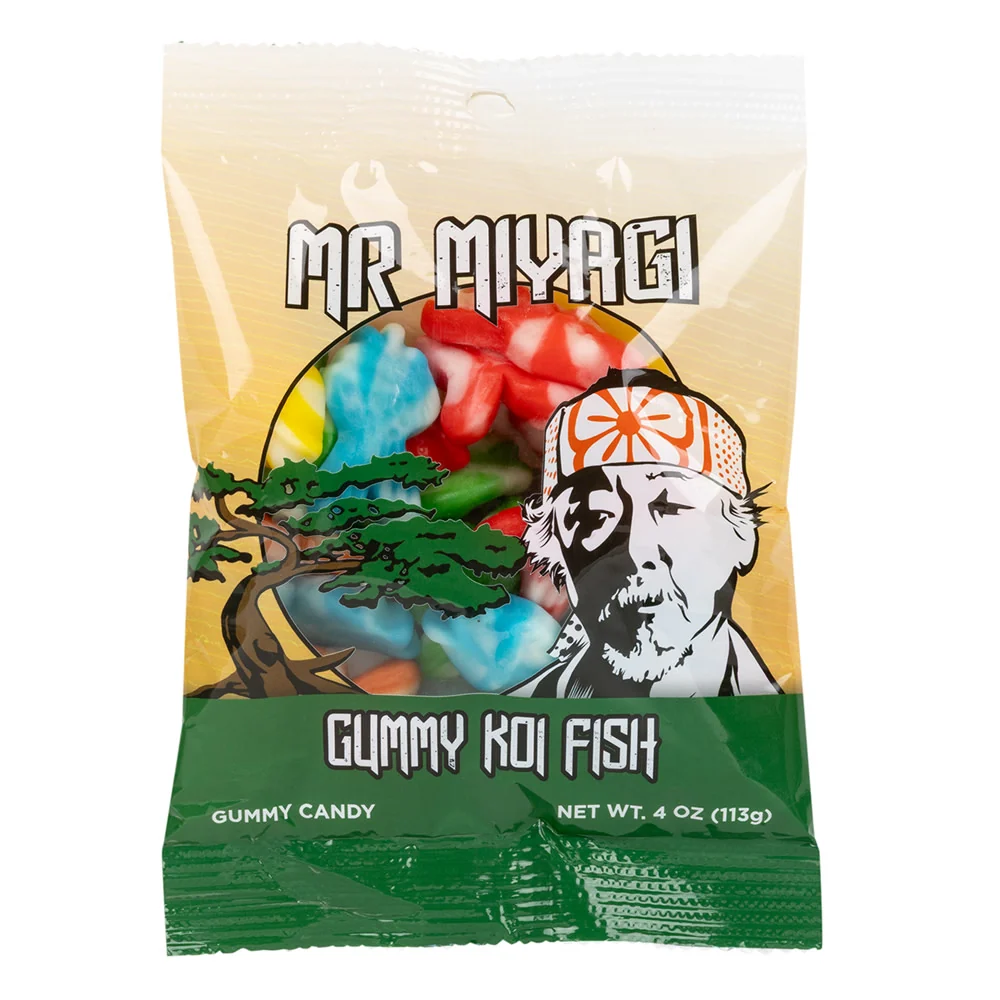 Cobra Kai Mr Miyagi Gummy Koi Fish Peg Bags - 24ct