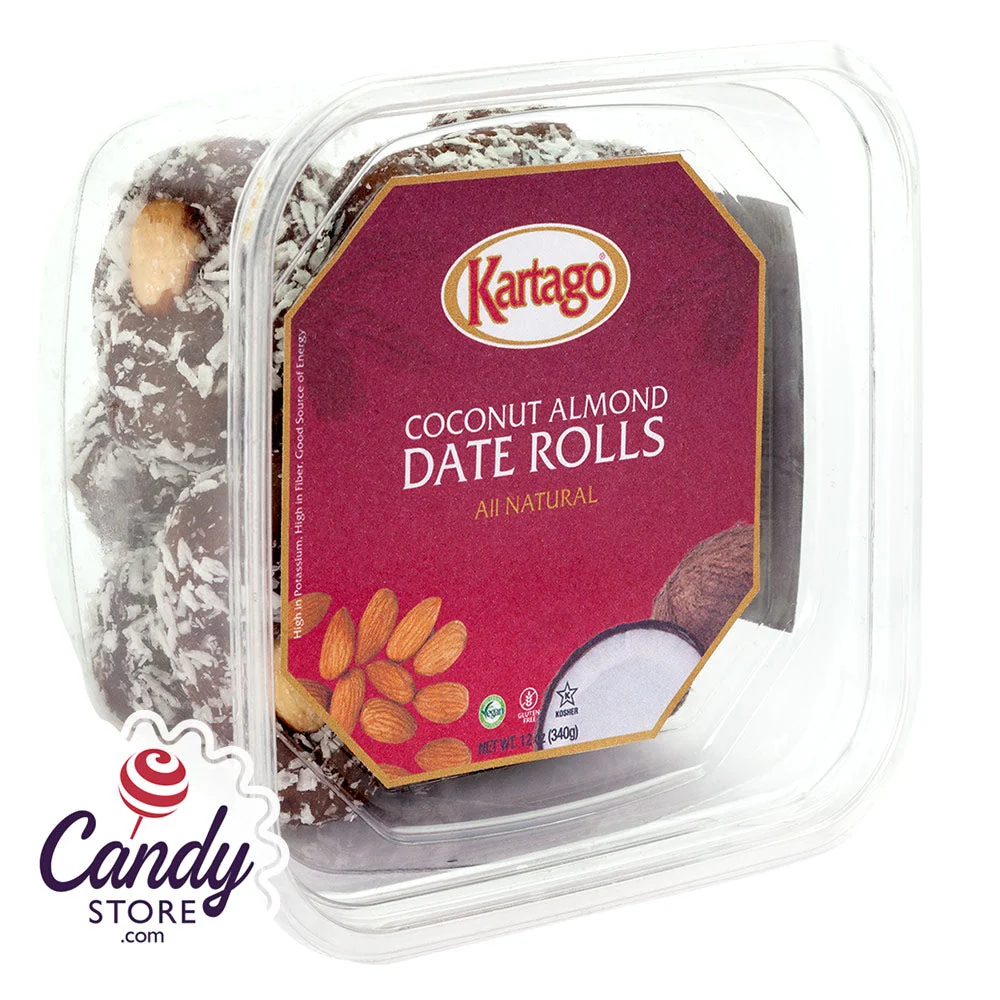 Coconut Almond Date Rolls - 12ct Tubs