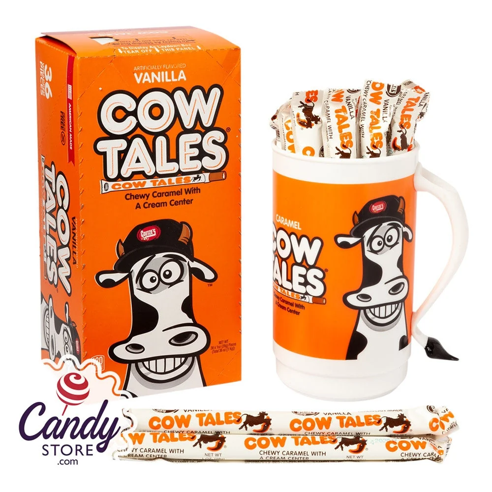 Cow Tales Caramel Sticks with Tumbler - 100ct
