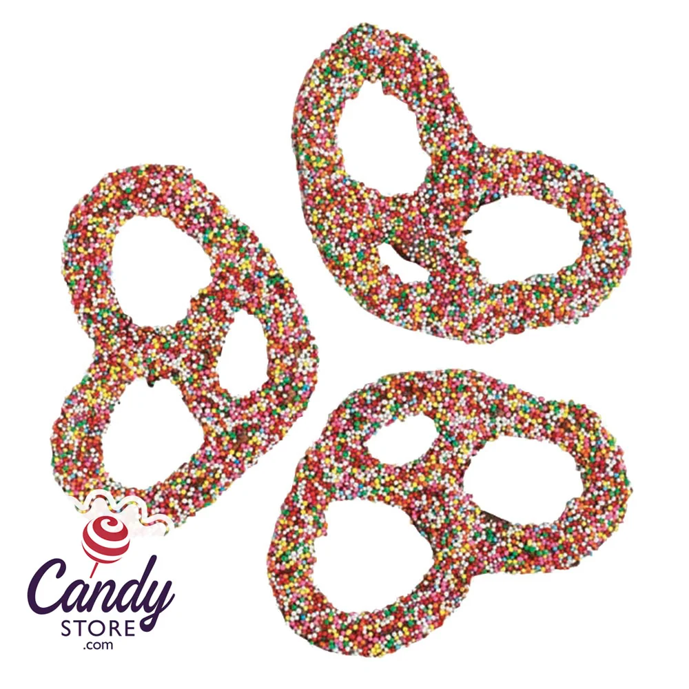 Dark Chocolate Assorted Nonpareil Seeds Premier Pretzels Nancy Adams - 3lb