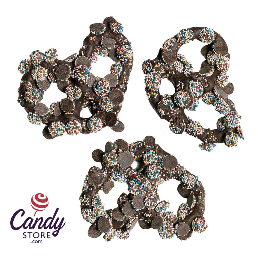 Dark Chocolate With Mini Snocaps Premier Pretzel Nancy Adams - 25ct