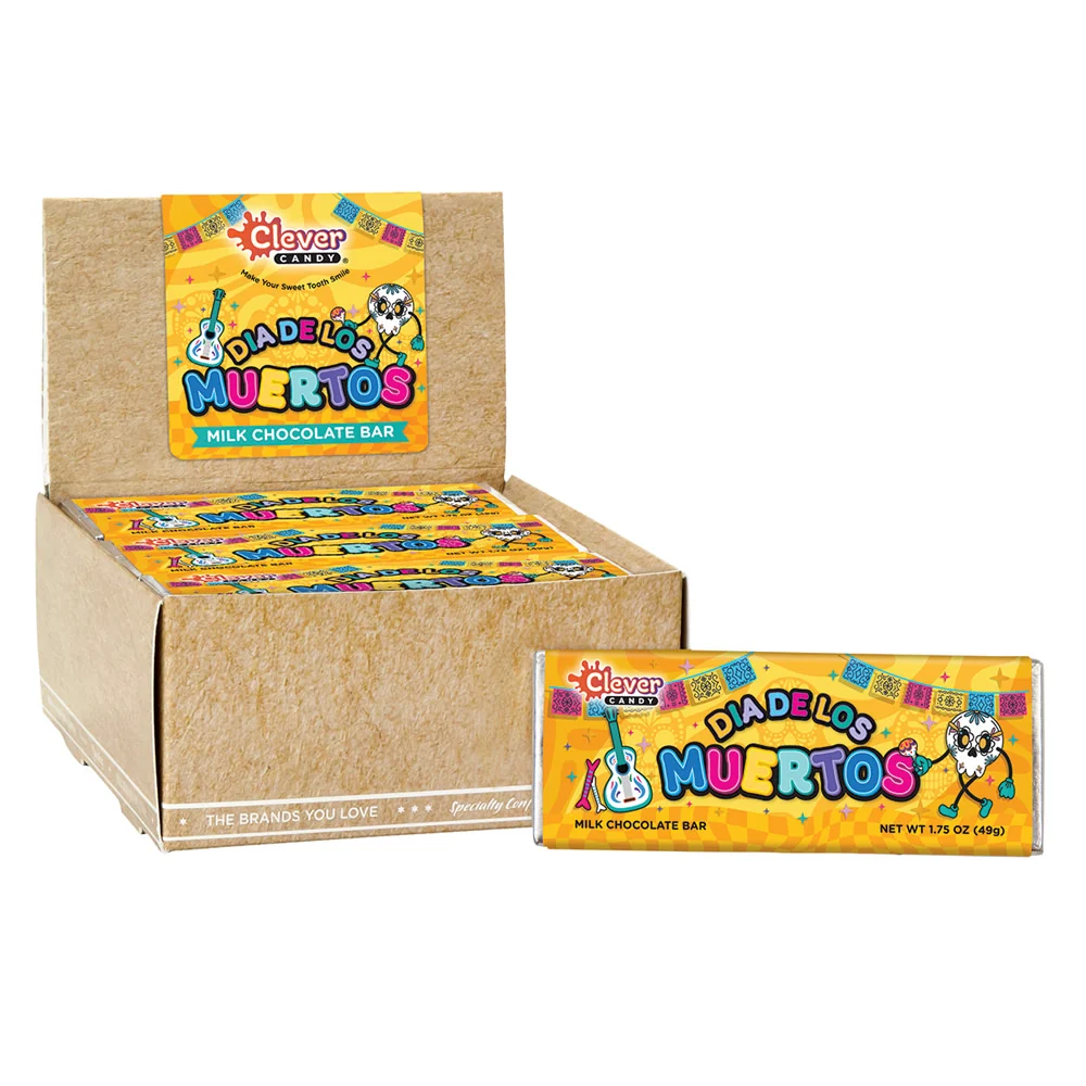 Day Of The Dead Milk Chocolate Bar - 24ct