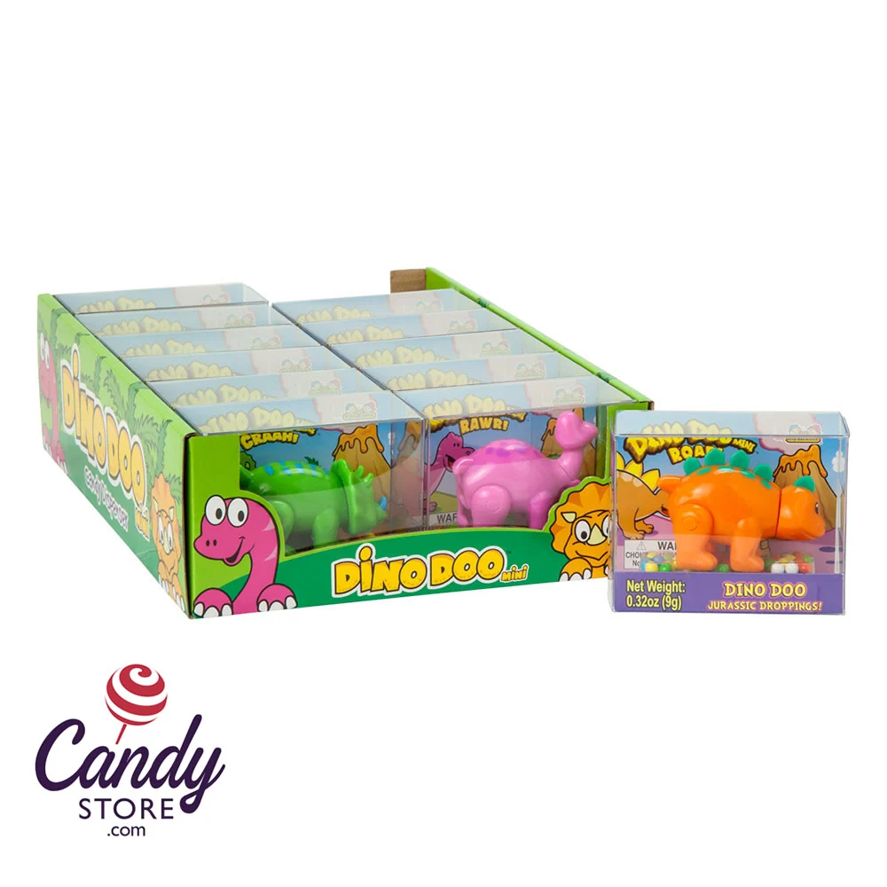 Dino Doo Mini Candy Dispenser .32oz - 12ct