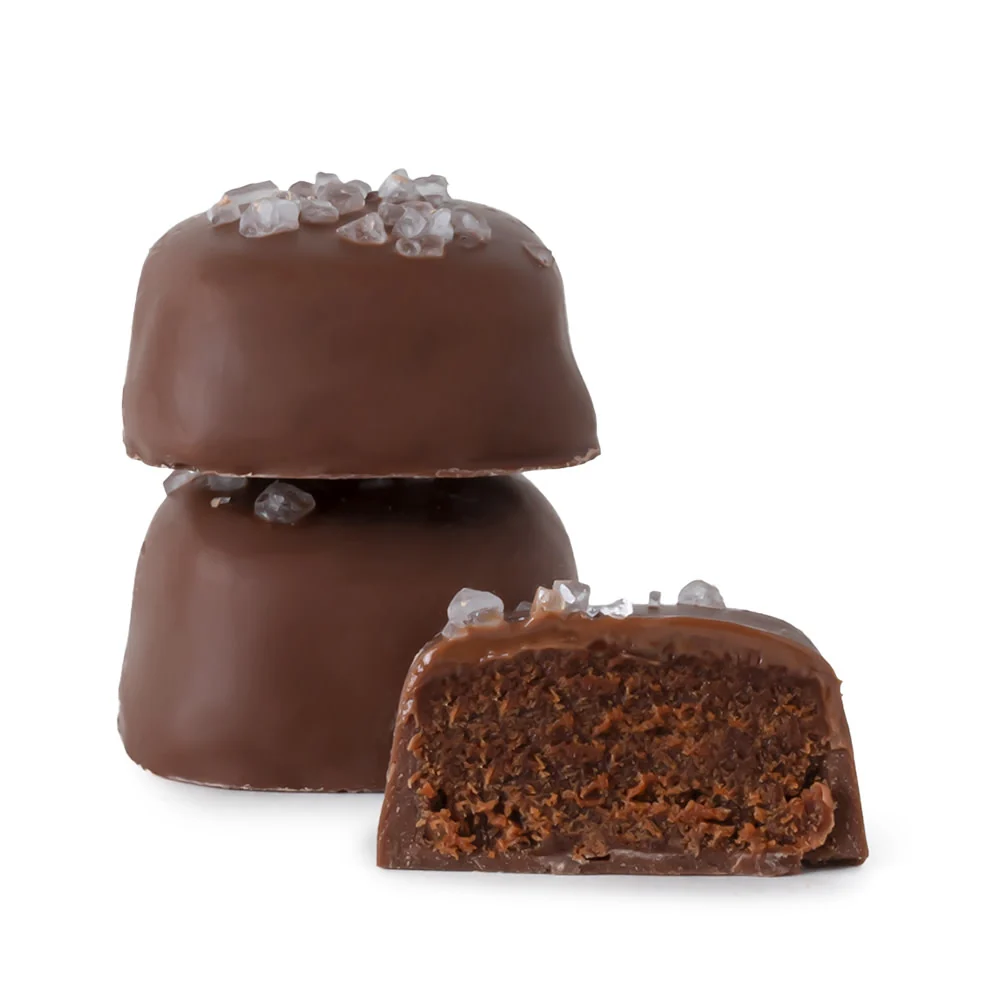 Double Chocolate Sea Salt Caramels Milk Chocolate - 5lb Bulk