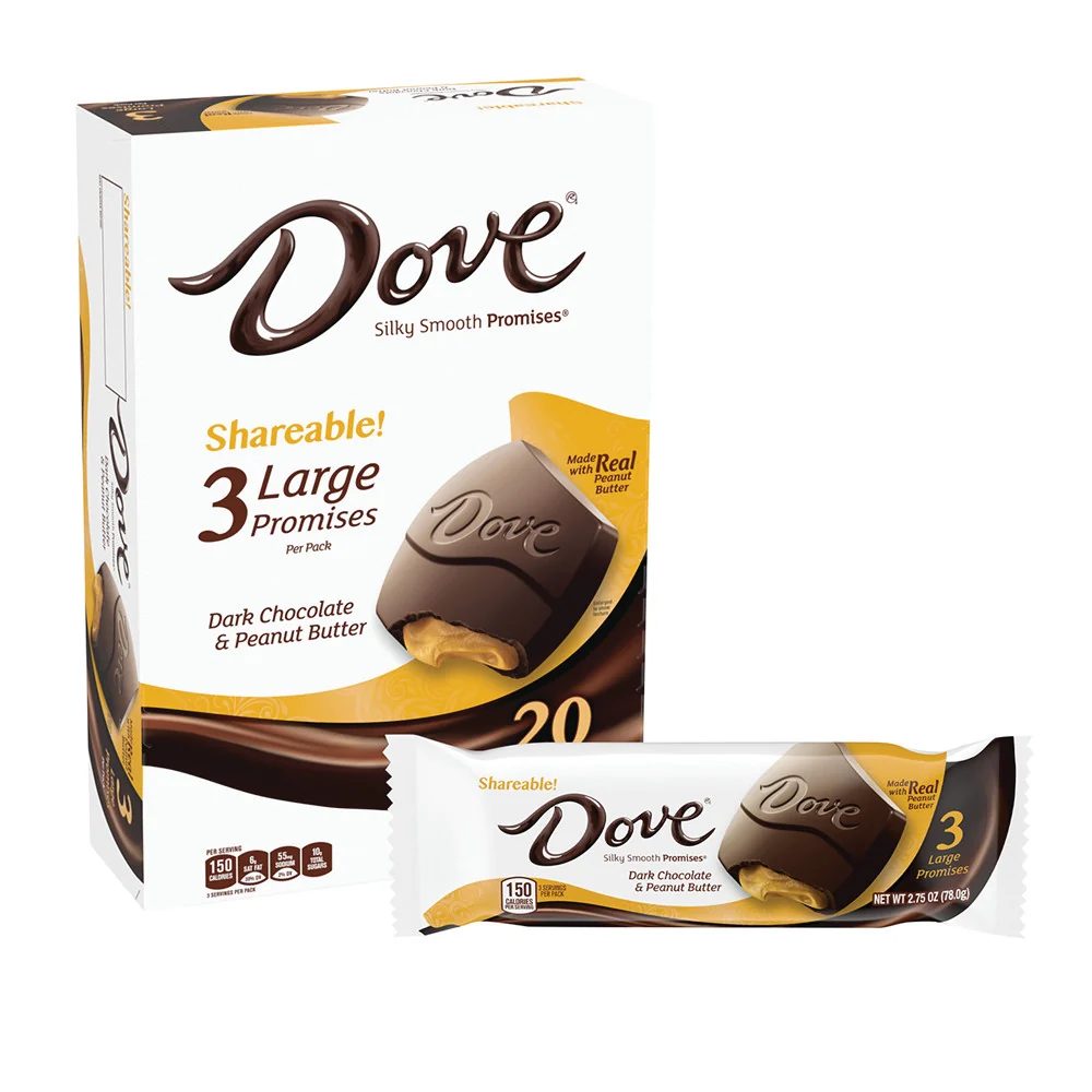 Dove Dark Chocolate Peanut Butter Share Boxes - 20ct