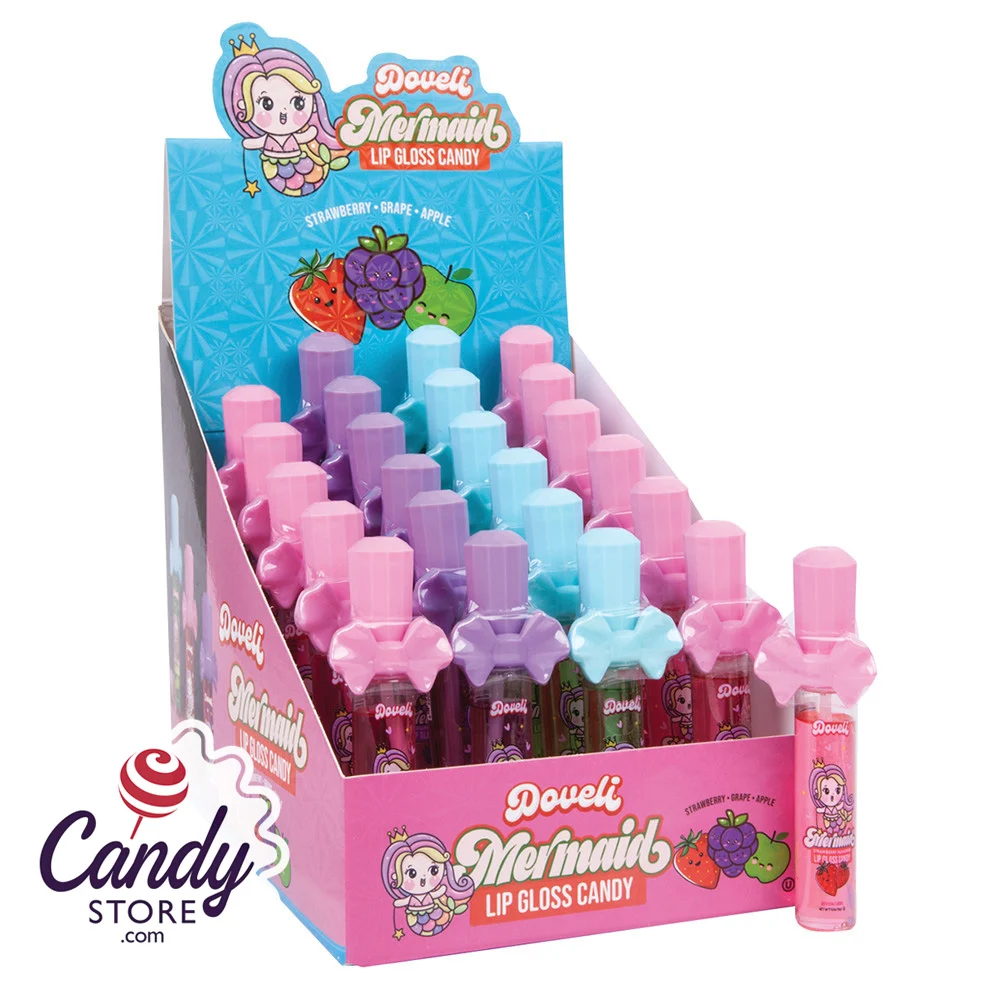 Doveli Mermaid Lip Gloss Candy - 24ct
