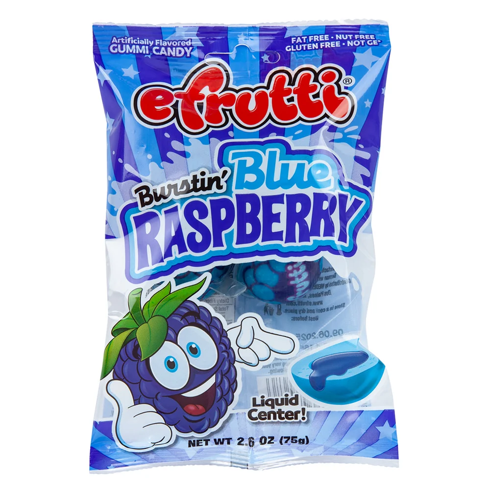 E.Frutti Burstin Blue Raspberry 4 Piece Peg Bags - 12ct