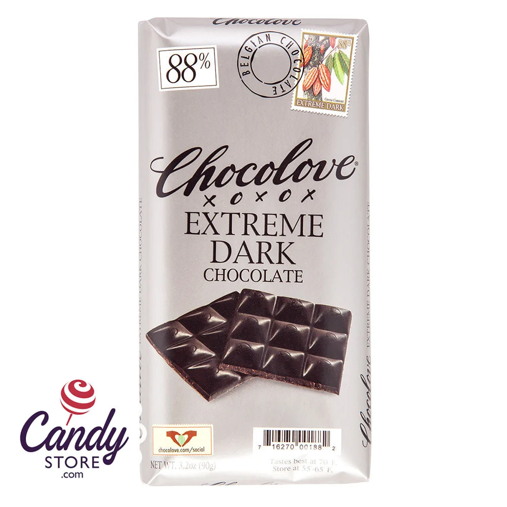 Extreme Dark Chocolate Chocolove 3.2oz Bar - 12ct