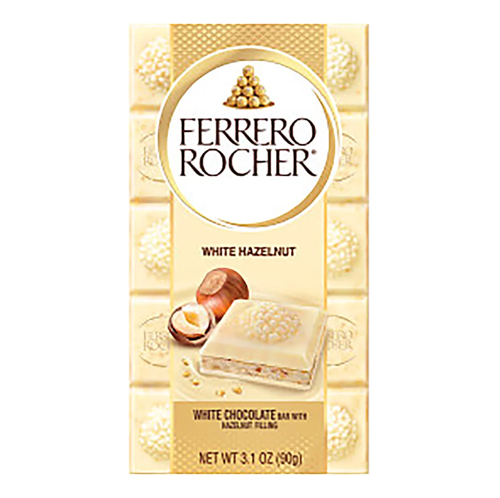 Ferrero Rocher White Chocolate Hazelnut Bars - 8ct