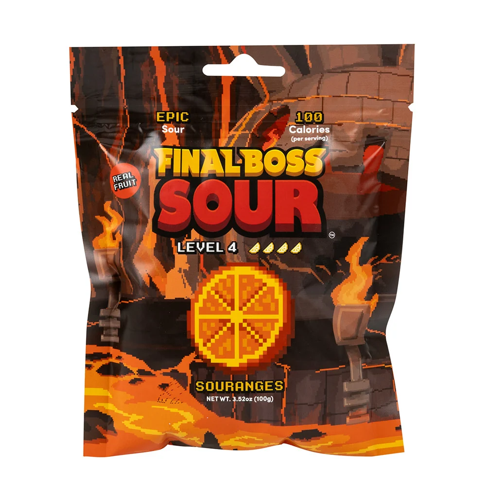 Final Boss Sour Level 4 Souranges Peg Bag - 12ct