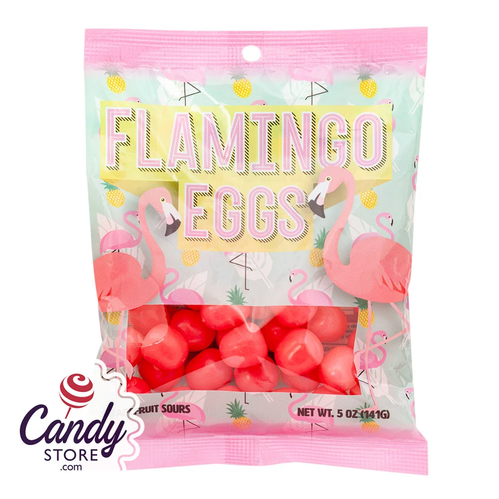Flamingo Eggs Amusemints 5oz Peg Bags - 12ct