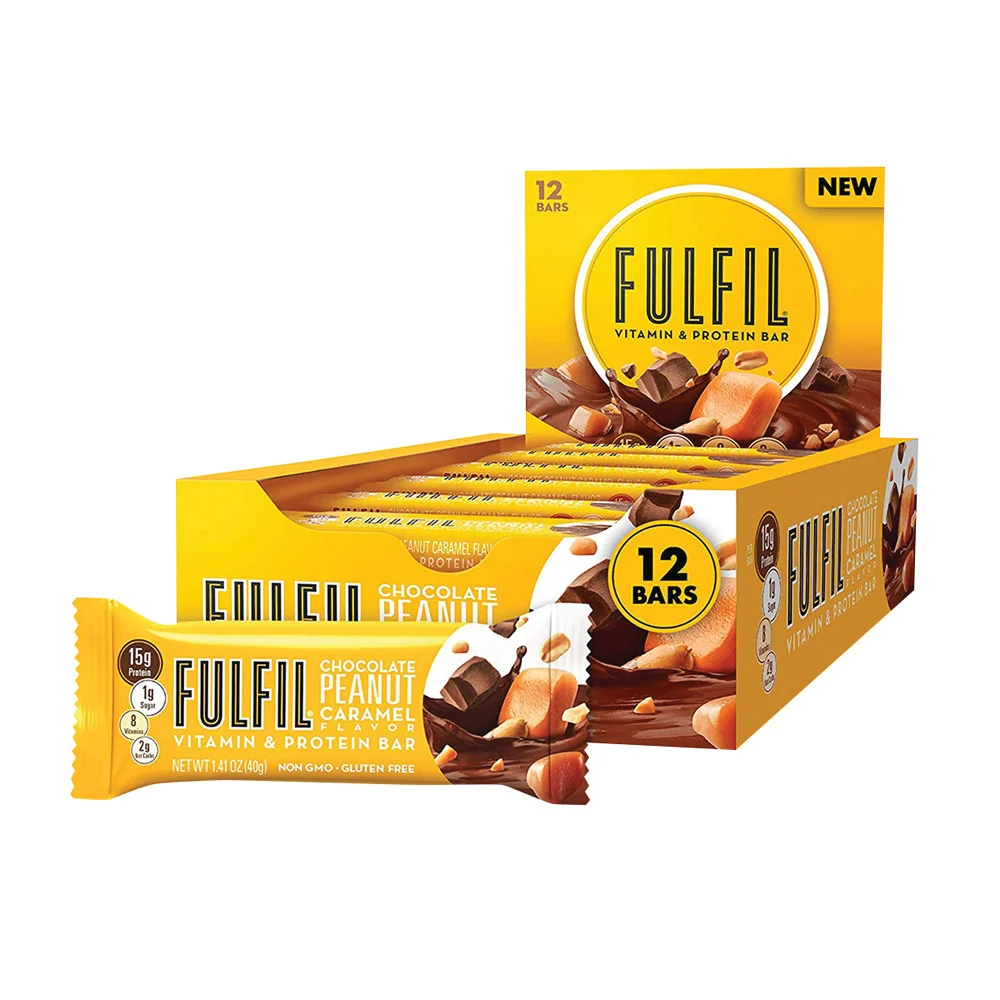 Fulfil Chocolate Peanut Caramel Bars - 12ct