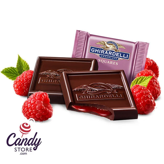 Ghirardelli Dark Chocolate Raspberry Filled Squares Bags - 6ct - Image 3