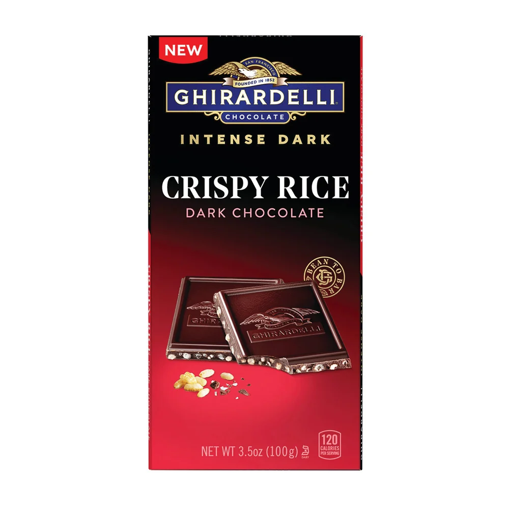 Ghirardelli Intense Dark Chocolate Crispy Rice Bars - 12ct