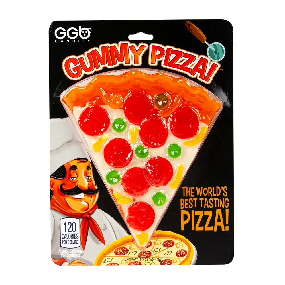 Giant Gummy Pizza Slice Blister Packs - 12ct