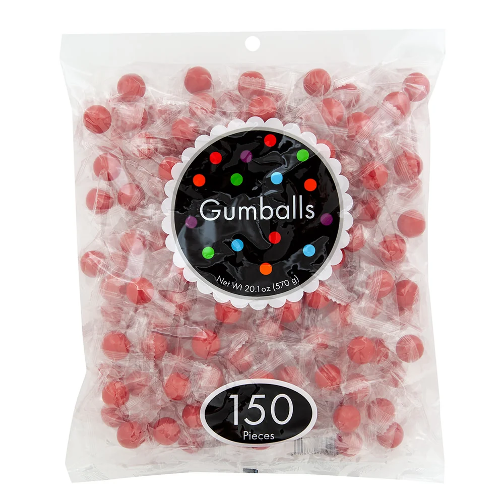 Gumballs Red Cherry Wrapped 150ct Bags - 4ct
