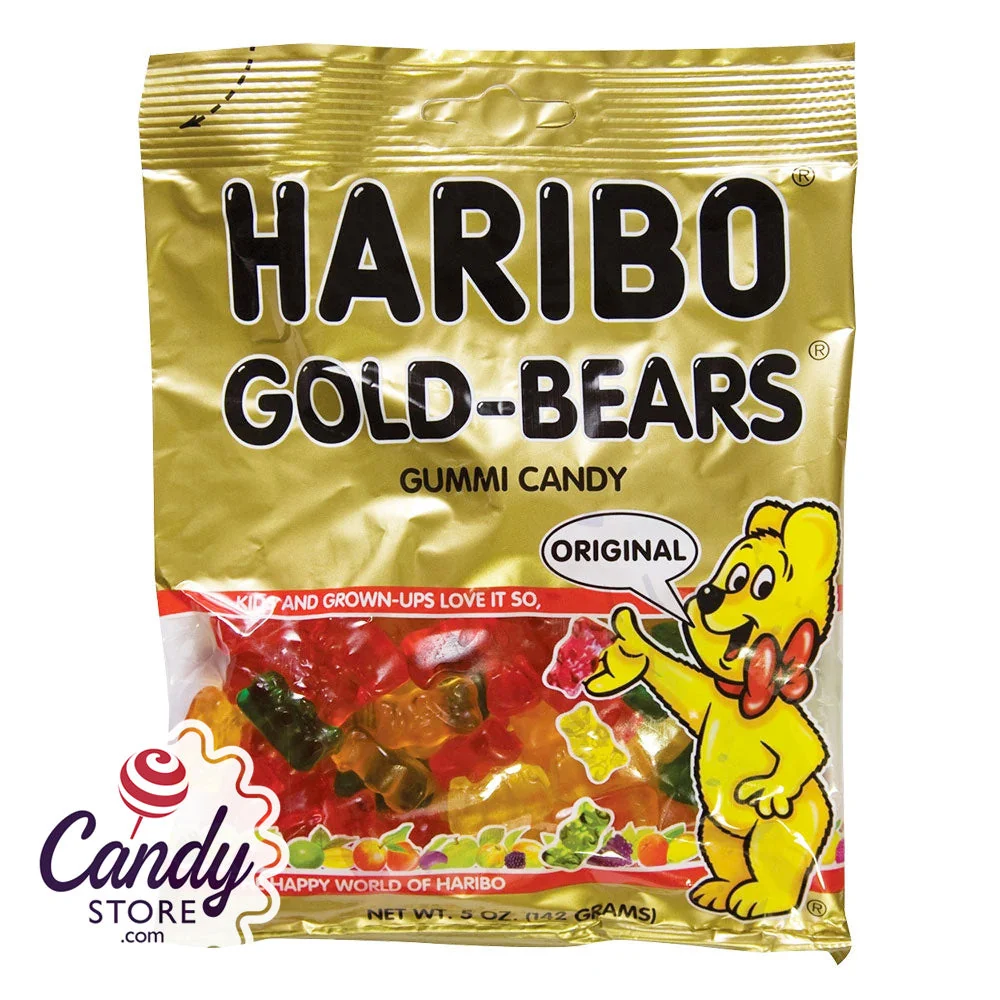 Haribo Gold Bears Gummi Candy 5oz Bags - 12ct