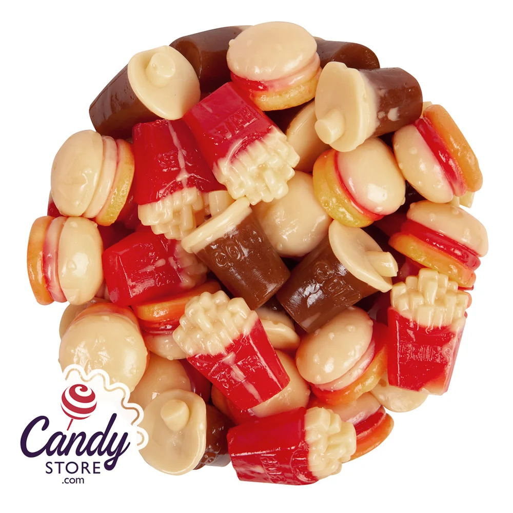 Gummy 3D Fast Food Candies - 13.2lb Bulk