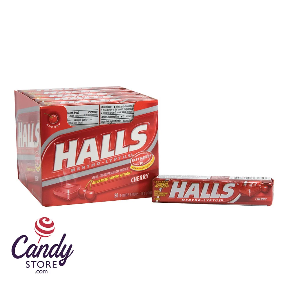 Halls Cherry Cough Drops - 20ct