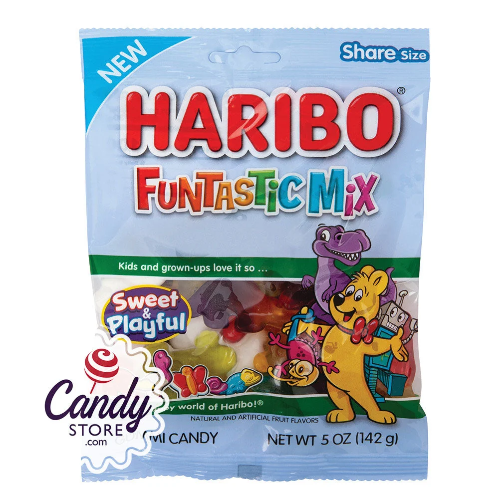 Haribo Funtastic Mix 5oz Peg Bags - 12ct