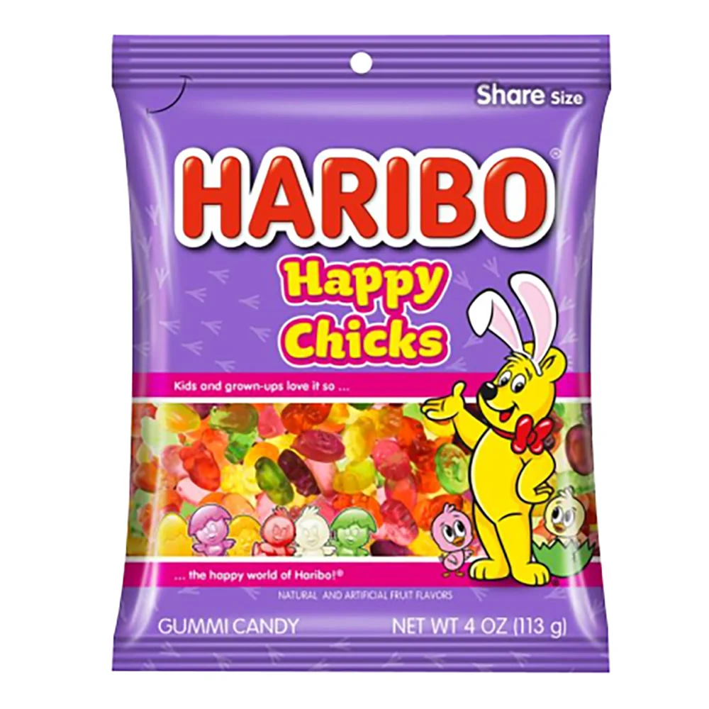 Haribo Happy Chicks Peg Bags - 12ct