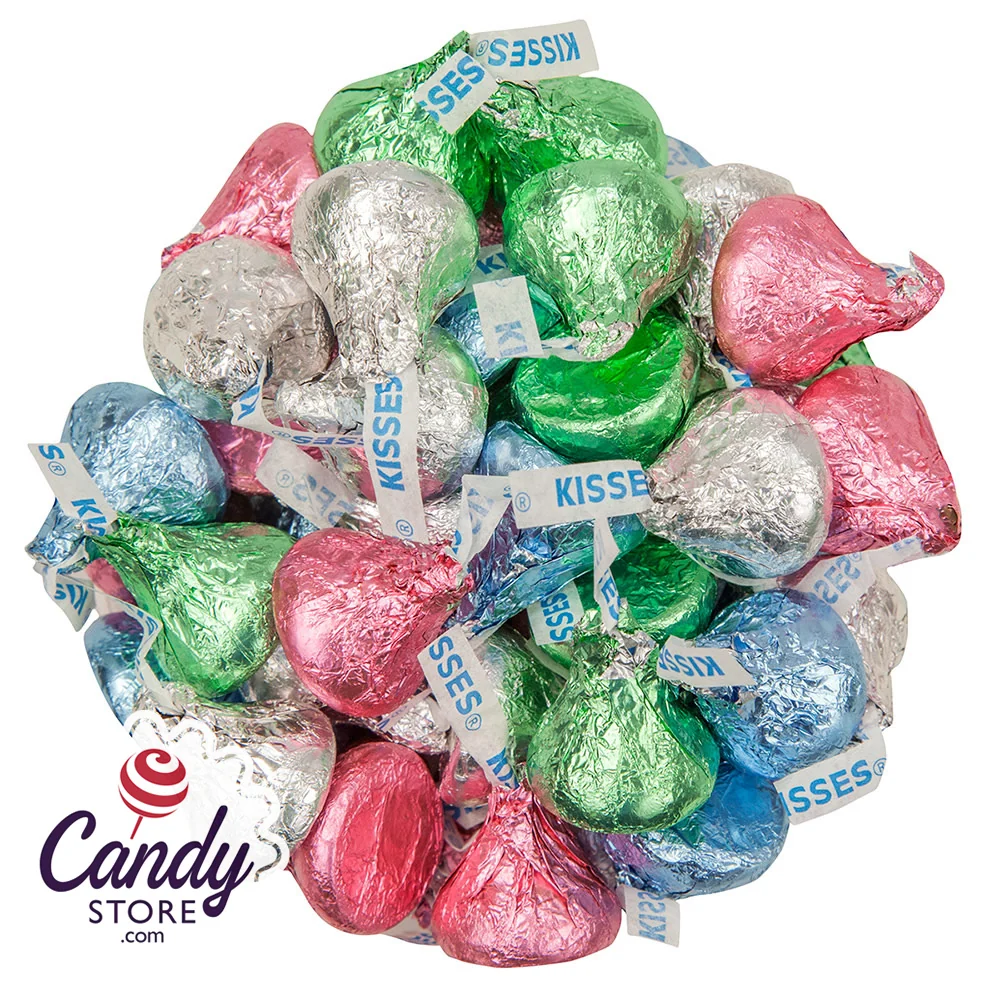 Hershey’s Kisses Pastel Foils - 25.5lb Bulk - Image 2