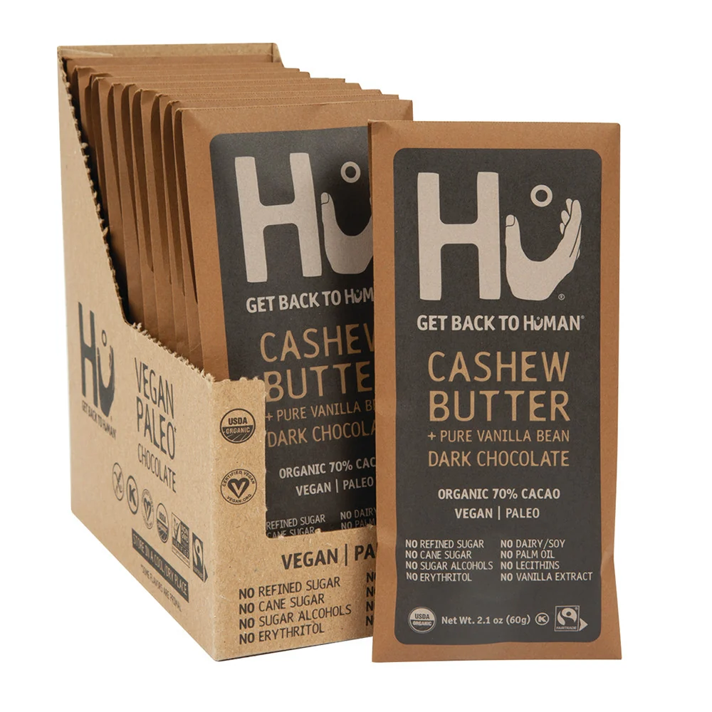 Hu Dark Chocolate Cashew Butter & Vanilla Bean Bars - 12ct