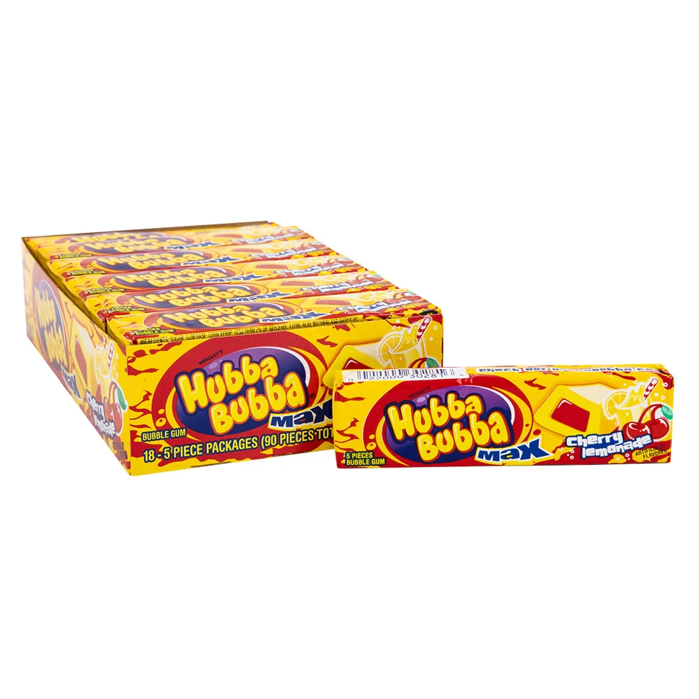 Hubba Bubba Cherry Lemonade Max Gum - 18ct
